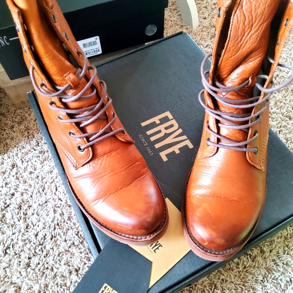 Frye Veronica Combat leather boots